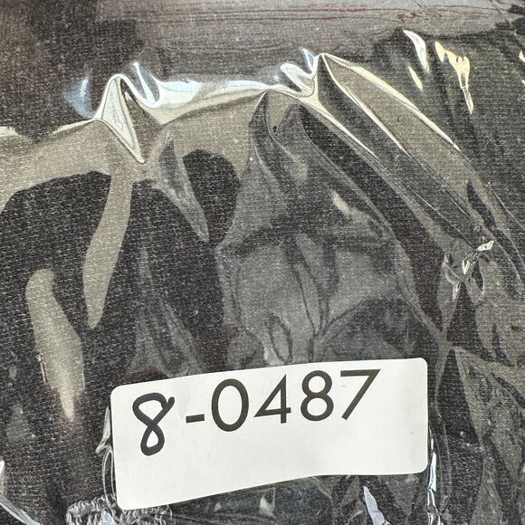 Poof Boxy Cropped Sweatshirt Medium Gray Blue Raw Hem Grunge Loungewear EUC - Picture 9 of 9